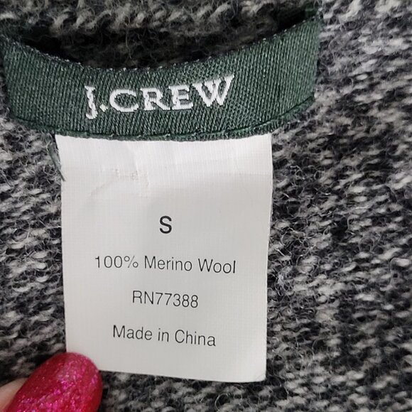J.Crew Marbled Alexie Sweater Womens Size S Merino Wool Button Shoulder Detail - Picture 5 of 6